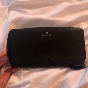 Kate Spade Black Zip-Around Wallet